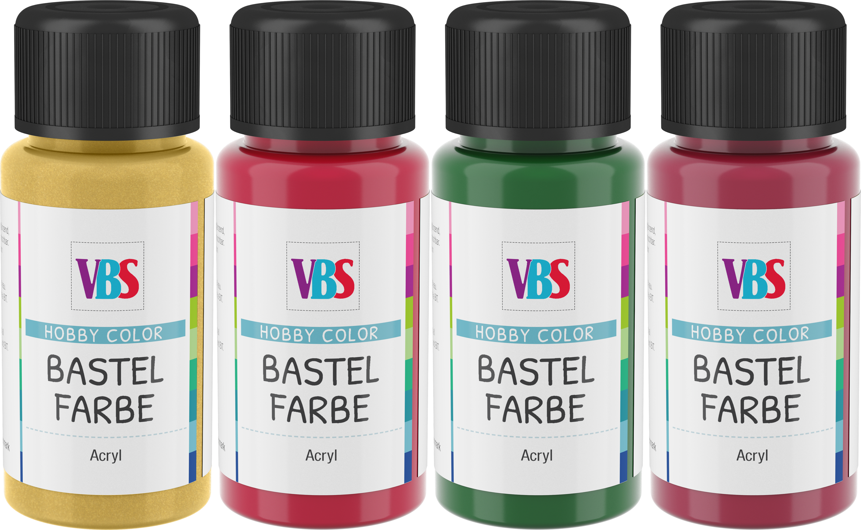 VBS Bastelfarben-Set "Christmas Time 4 x 50ml Acryl malen Farben Knstler DIY